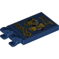 Tile Special 2 x 3 with 2 Clips without Tab between Clips with 'José's Inn' print