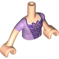 Minidoll Torso Girl, Lavender Dress, Laces, Bow Tie