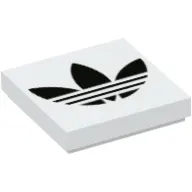 Tile 2 x 2 with Black adidas Logo print