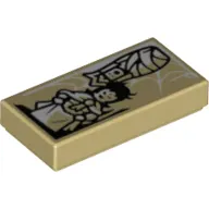 Tile 1 x 2 with Minifigure and Baby with Webbing Background Print