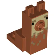 Animal Body Part, Llama Torso and Head with Black Eyes, Dark Tan Spots, Tan Face print