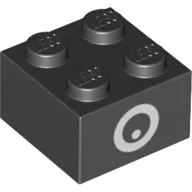 Brick 2 x 2 with Eye Print (Chain Chomp)