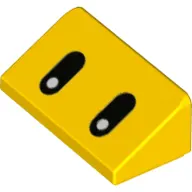 Brick Sloped 30° 1 x 2 x 2/3 with Oval Black Eyes Print