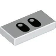 Tile 1 x 2 with Oval Black Eyes Print