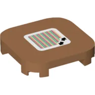 Tile Round Corners 4 x 4 x 2/3 with Double Arrows and Barcode Print (Sticker) (71364-1/71368-1)
