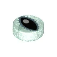 Tile Round 1 x 1 with Black Eye with White Pupil Print