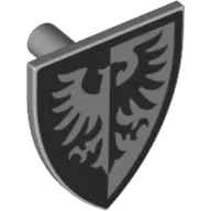 Shield Triangular with Black Falcon and Black Border Print