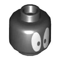 Minifig Head Marvin the Martian, Big White Eyes print