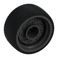 Wheel Rim 24 x 12 with Black Tyre