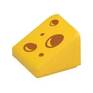 Brick Sloped 30° 1 x 1 x 2/3 (Cheese Slope) with Cheese Holes print