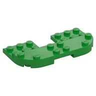 Plate Round Corners Double 4 x 8 with 2 x 2 Cutout and 2 x 8 Raised Studs, Reduces Nubs