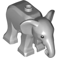 Animal, Elephant, Baby with Black Eyes, White Pupils print