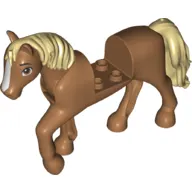 Animal, Horse with Raised Leg, Tan Mane and Tail, White Blaze print