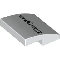 Brick Curved 2 x 2 x 2/3 with 'targa' print