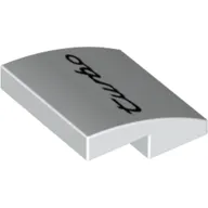 Brick Curved 2 x 2 x 2/3 with 'turbo' print