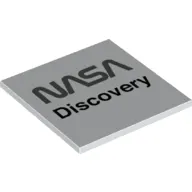 Tile 6 x 6 with Bottom Tubes with 'NASA Discovery' print