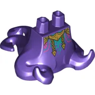 Lower Body with 5 Tentacles with Gold Jewelry print