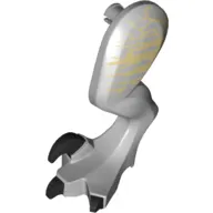 Animal Body Part, Dinosaur, Raptor Leg, Left, with Pin, Black Claws, Tan Stripes