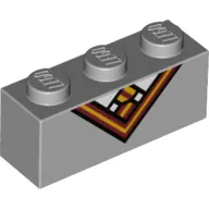 Brick 1 x 3 with Tie, Shirt in Gryffindor Colors print