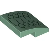 Brick Curved 2 x 2 x 2/3 with Dark Green Scale sprint
