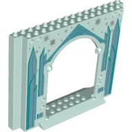Panel 4 x 16 x 10 with Blue Ice Crystals, Silver Stars Print