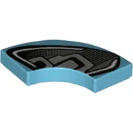 Tile 2 x 2 Curved, Macaroni with Headlight Print