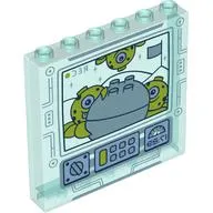 Panel 1 x 6 x 5 with Screen with Aliens, Buttons print