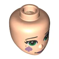 Minidoll Head Green Eyes, Lavender Spades print