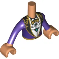 Minidoll Torso Boy Dark Purple Jacket, White Shirt, Black Lapels, Nougat Arms and Hands