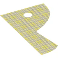 Curtain, Right, Blue Checked Print
