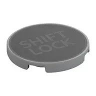 Tile Round 3 x 3 with 'SHIFT LOCK' on Black Background Print