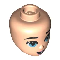 Minidoll Head Big Medium Azure Eyes, Open Mouth print