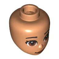 Minidoll Head Big Reddish Brown Eyes print