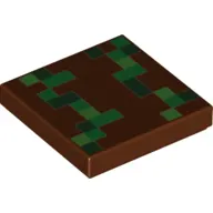 Tile 2 x 2 with Lime/Green/Dark Green Pixels print