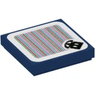 Tile 2 x 2 with Parachute Bob-Omb and Barcode Print (Sticker)