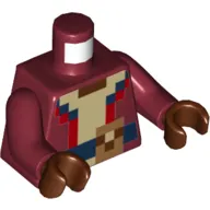 Torso Jacket, Pixelated, Tan Undershirt, Dark Blue Belt Print, Dark Red Arms, Reddish Brown Hands