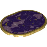 Tile 6 x 8 with Rounded Corners with Belle/Cinderella/Tiana/Ariel Silhouette print