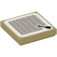 Tile 2 x 2 with Broom and Barcode Print (Sticker)