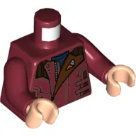 Torso Jacket, Dark Blue Shirt Print, Dark Red Arms, Light Nougat Hands