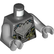 Torso Armor, Light Bluish Gray and Olive Green Panels Print, Light Bluish Gray Arms and Hands