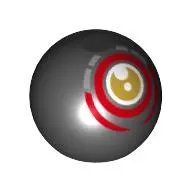 Technic Ball Joint, Yellow Eye and Red Circle Print