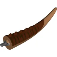 Animal Body Part, Dinosaur, Carnotaurus Tail, with Spikes and Pin, Reddish Brown Markings with Dark Brown Stripes Print