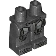 Hips and Pearl Titanium Legs with Light Bluish Gray and Dark Bluish Gray Armour Panels and Toes Print