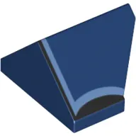 Brick Sloped 45° 2 x 1 Double / Inverted with Bottom Stud Holder with Black, Medium Blue Lines print