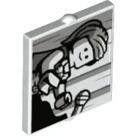 Glass for Window 1 x 2 x 2 Flat with Woman Playing Piano print