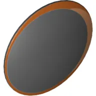 Shield Round Bowed, Metallic Copper Border (Eye) Print