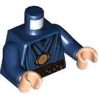 Torso Robes, Dark Brown Belt, Gold Eye Necklace Print, Dark Blue Arms, Light Nougat Hands