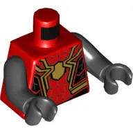 Torso Armor, Black Panels, Gold Spider Print, Black Arms and Hands