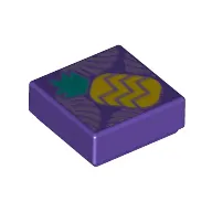 Tile 1 x 1 with Pineapple print
