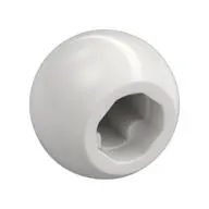 Technic Ball Joint, Black Eyes and Blue Smile Print (Snowgie Head)